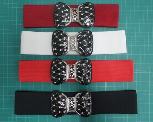 নারী / মহিলা বেল্ট জন্য কাস্টম রঙ 5cm ইলাস্টিক Webbing কাপড় বেল্ট, কলাই ফিতে