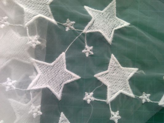 Pentagram Qmilch organza দোরোখা জরি তারেক, তারকা জরি ফ্যাব্রিক
