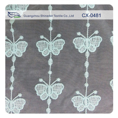 প্রজাপতি Organza সূচিকর্ম জরি ফ্যাব্রিক, পরিবেশ বান্ধব রঞ্জনবিদ্যা / সাধারণ রঞ্জনবিদ্যা