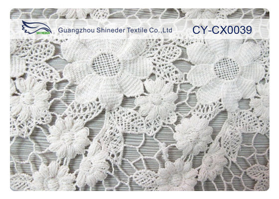 100% হোয়াইট / সবুজ / নীল রঙ সঙ্গে নাইলন Jacquard জরি ফ্যাব্রিক CY-CX0039