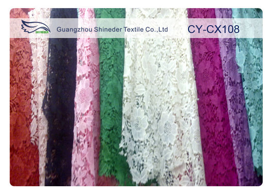 120 সেমি প্রস্থ CY-CX108 সঙ্গে নাইলন তুলো দোরোখা জরি ফ্যাব্রিক
