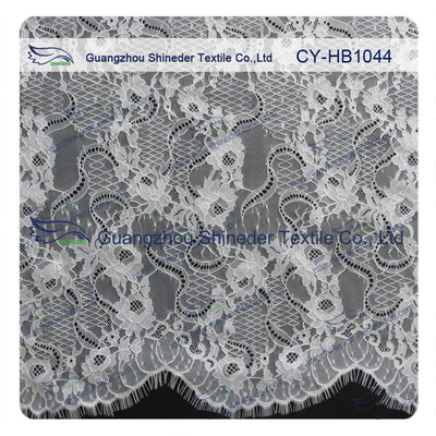 বড় ব্রাইডাল পক্ষ্ম Chantilly জরি ছাঁটা / স্কলার্ড লেইস ফ্যাব্রিক