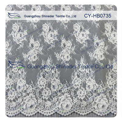 Jacquard সেলাই পক্ষ্ম জরি ছাঁটা আমদানি ইয়ার্ড দ্বারা, কাস্টম মুদ্রিত