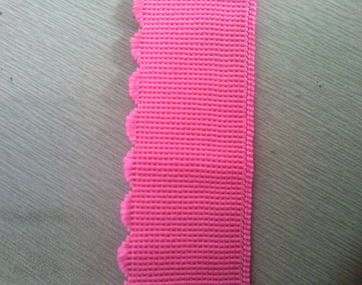 2.5 সেমি ব্যাকপ্যাক পিঙ্ক ইলাস্টিক Webbing, শামুকবিশেষ প্যাটার্ন একপাশে