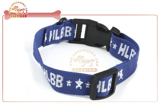কুকুর collars ব্যক্তিগতকৃত জন্য কাস্টম Jacquard নাইলন Webbing