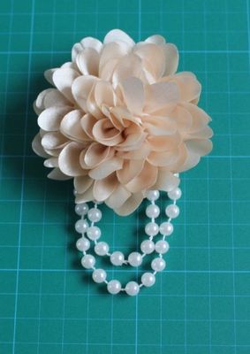 Chiffon কৃত্রিম গোলাপী ফুল কাঁচুলি
