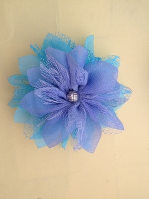 Chiffon কৃত্রিম গোলাপী ফুল কাঁচুলি