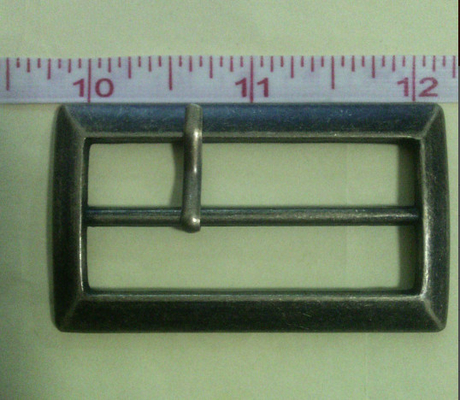 কলাই Gunmetal স্কয়ার কাপড় বেল্ট বক্ল, জিন্স ব্যাগ দস্তা সামরিক ফিতে