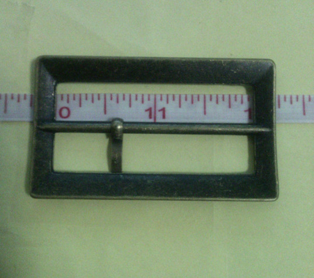 কলাই Gunmetal স্কয়ার কাপড় বেল্ট বক্ল, জিন্স ব্যাগ দস্তা সামরিক ফিতে
